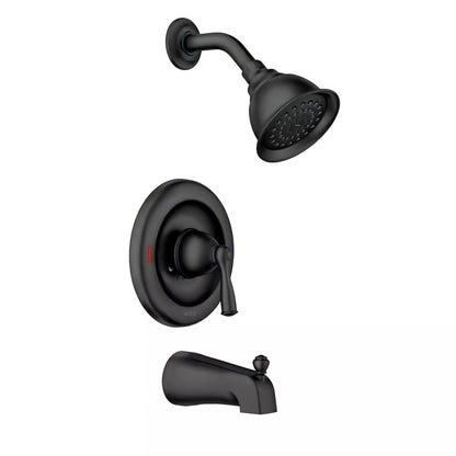 MOEN Banbury 82910BL One Handle 1-Spray Trim Kit Tub and Shower Faucet 1.75 GPM in Matte Black (Valve Included)