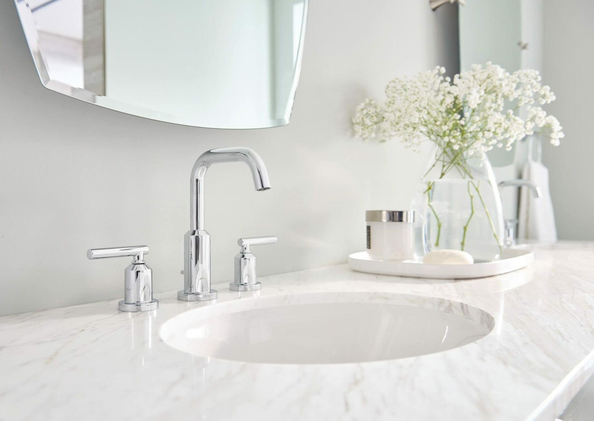 Moen Gibson TV6142 Two-Handle High Arc Widespread Bathroom Sink Faucet in Chrome  (Valve Included)