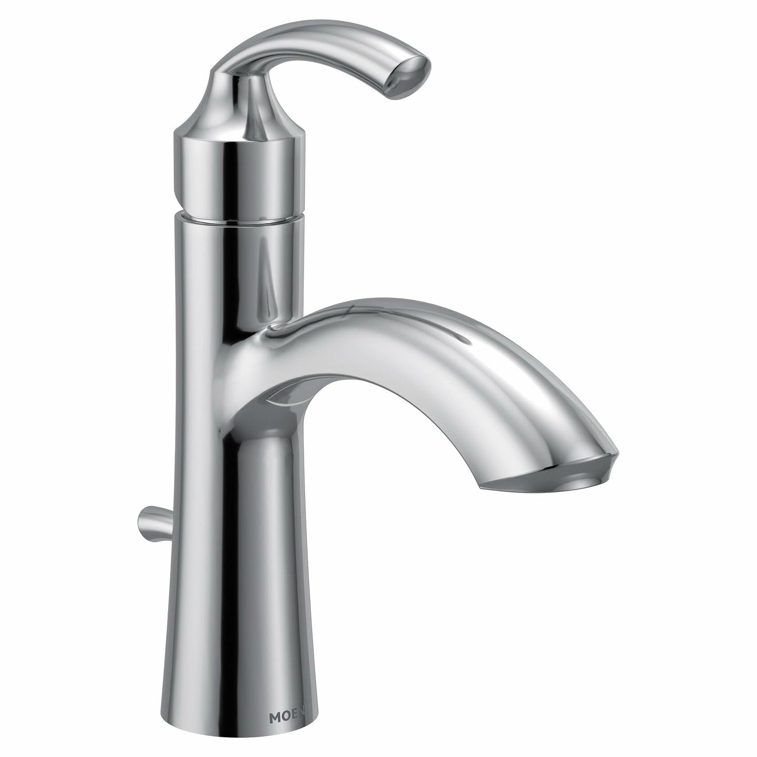 MOEN Glyde 6170 Single-Handle Single Hole Bathroom Faucet in Chrome (Drain Included)