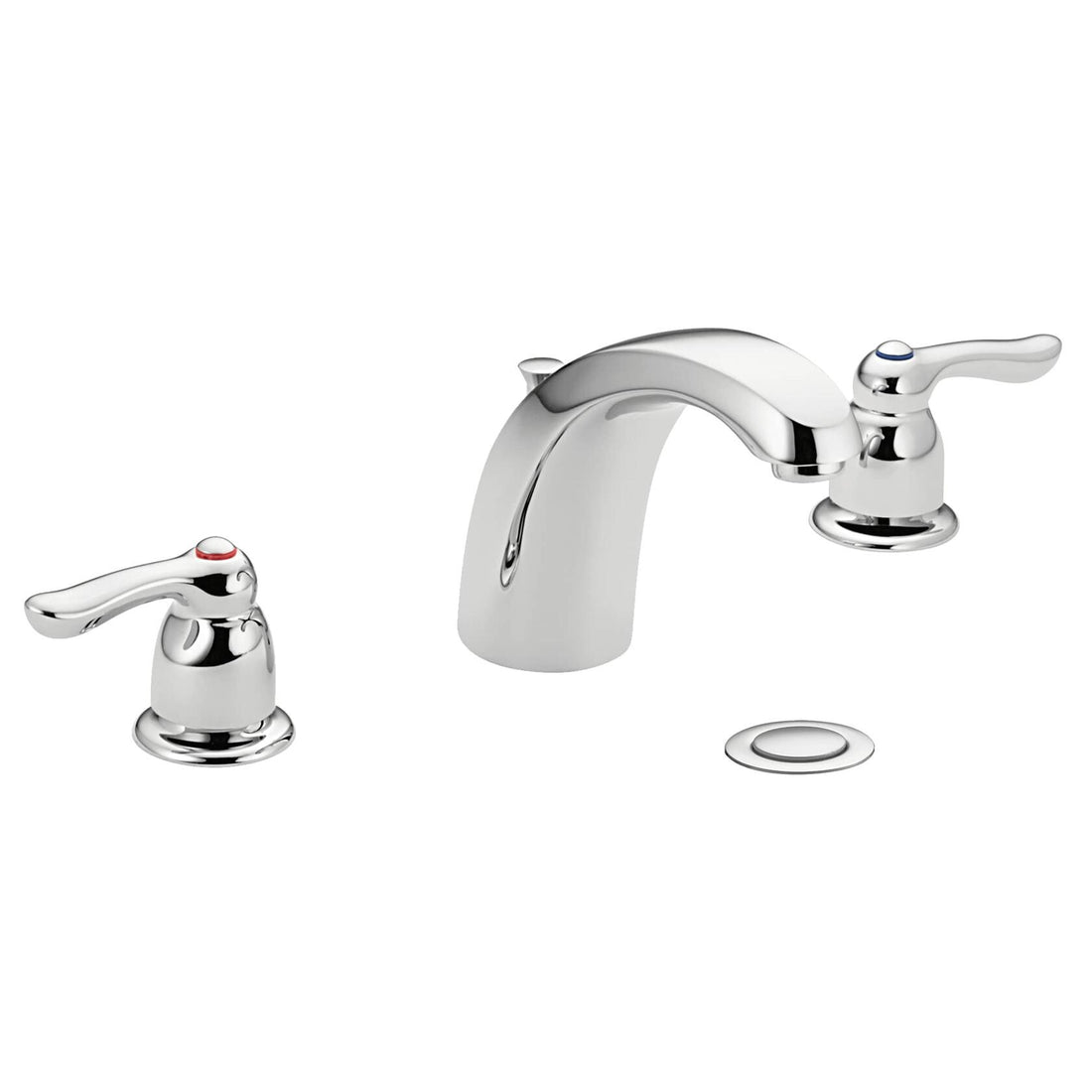 MOEN Chateau 4945 Widespread 2-Handle Low-Arc Bathroom Faucet with Drain Assembly in Chrome
