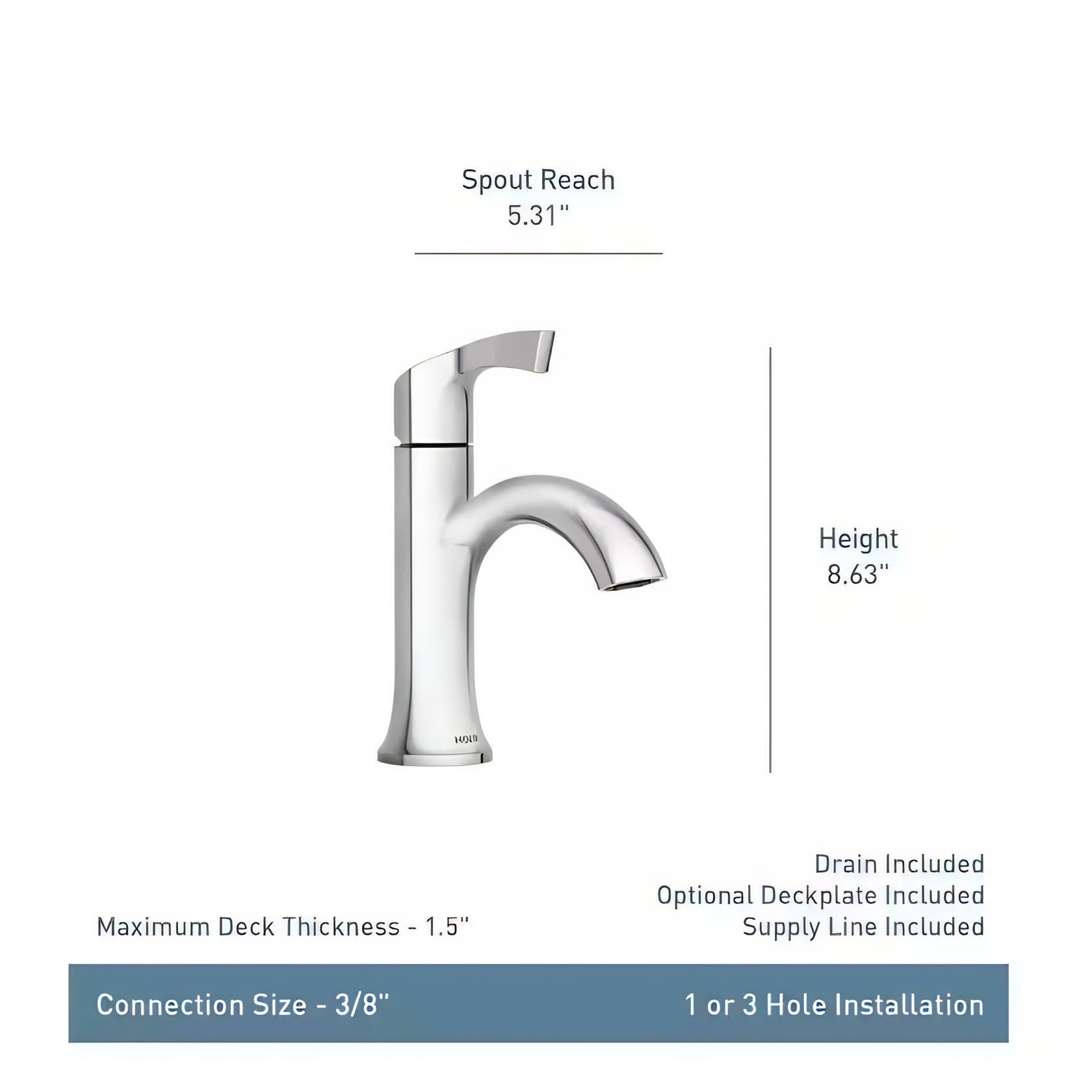 MOEN Korek 84466SRN Single-Handle Bathroom Sink Faucet in Brushed Nickel