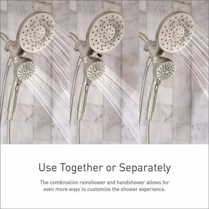 MOEN Brecklyn 82611BL Single Handle 6-Spray Tub and Shower Faucet with Magnetix Rainshower Combo in Matte Black (Valve Included)