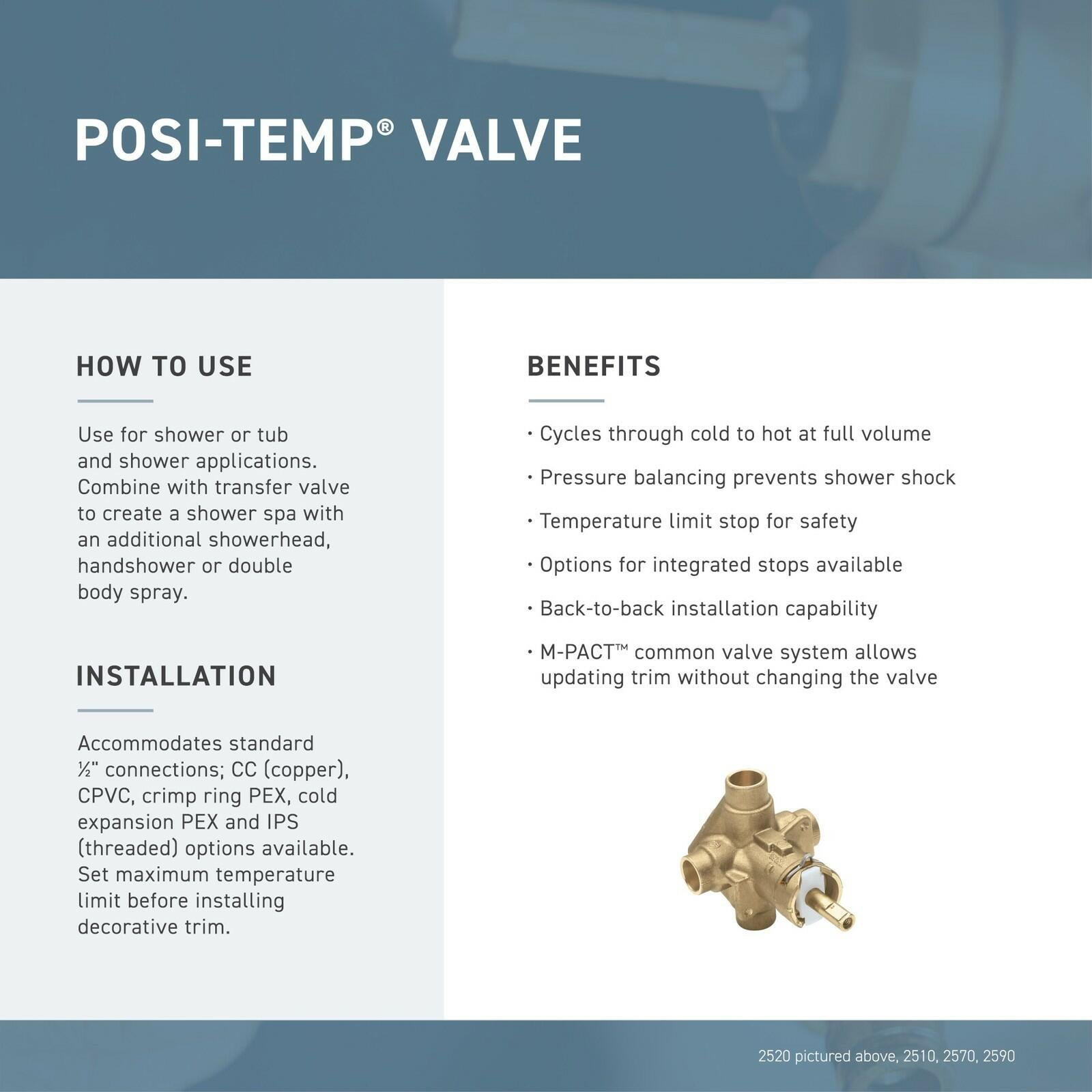 Moen T2122SRN Posi-Temp Shower Faucet in Spot Resist Brushed Nickel (Valve Required)