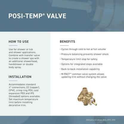 Moen T2122SRN Posi-Temp Shower Faucet in Spot Resist Brushed Nickel (Valve Required)