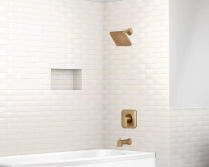 MOEN Genta 82760BZG Single-Handle 1-Spray Tub and Shower Faucet in Bronzed Gold (Valve Included)