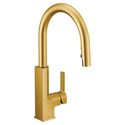 MOEN STo S72308BG Single-Handle Pull-Down Sprayer Kitchen Faucet with Reflex in Brushed Gold