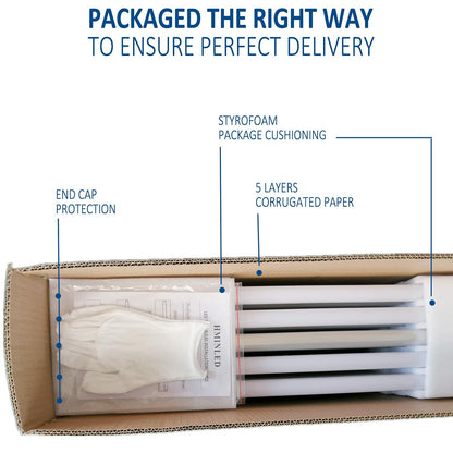 HMINLED T8 LED Tube, 3000K 4 ft Frosted Bulbs, 48’’ Ballast Bypass Dual-Ended Power Tubes, 22W T12 Warm White Fluorescent Replacement Lights, Type B Linear Bulb 2400 Lumens, 25 Pack - Like New