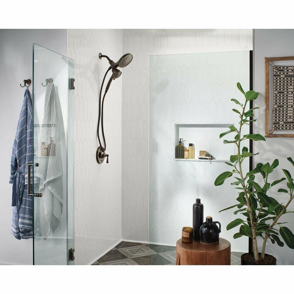 MOEN Brecklyn 82610BRB Single Handle 6-Spray Shower Faucet 1.75 GPM in Mediterranean Bronze (Valve Included)