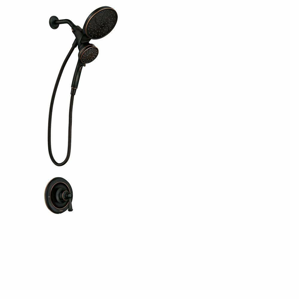 MOEN Brecklyn 82610BRB Single Handle 6-Spray Shower Faucet 1.75 GPM in Mediterranean Bronze (Valve Included)
