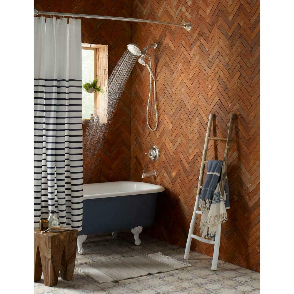 MOEN Brecklyn 82611 Single Handle 6-Spray Tub and Shower Faucet with Magnetix Rainshower Combo in Chrome (Valve Included)