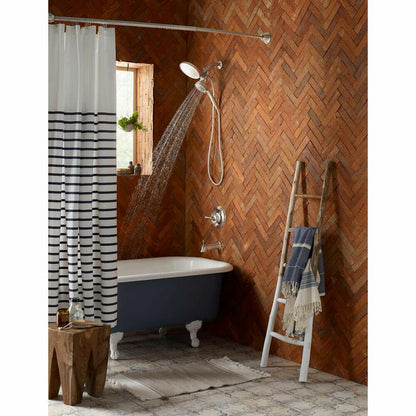 MOEN Brecklyn 82611SRN Single Handle 6-Spray Tub Shower Faucet w/ Magnetix Rainshower in Spot Resist Brushed Nickel (Valve Included)