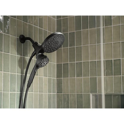 MOEN Graeden 82137BL Magnetix 1-handle Multi-head 6.75-in Round Bathtub and shower Faucet in Matte Black
