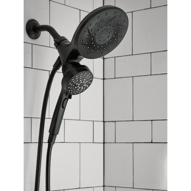MOEN Graeden 82137BL Magnetix 1-handle Multi-head 6.75-in Round Bathtub and shower Faucet in Matte Black