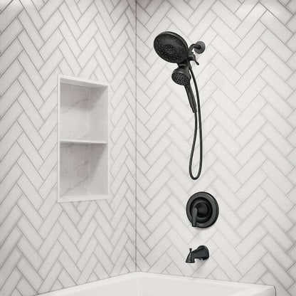 MOEN Graeden 82137BL Magnetix 1-handle Multi-head 6.75-in Round Bathtub and shower Faucet in Matte Black