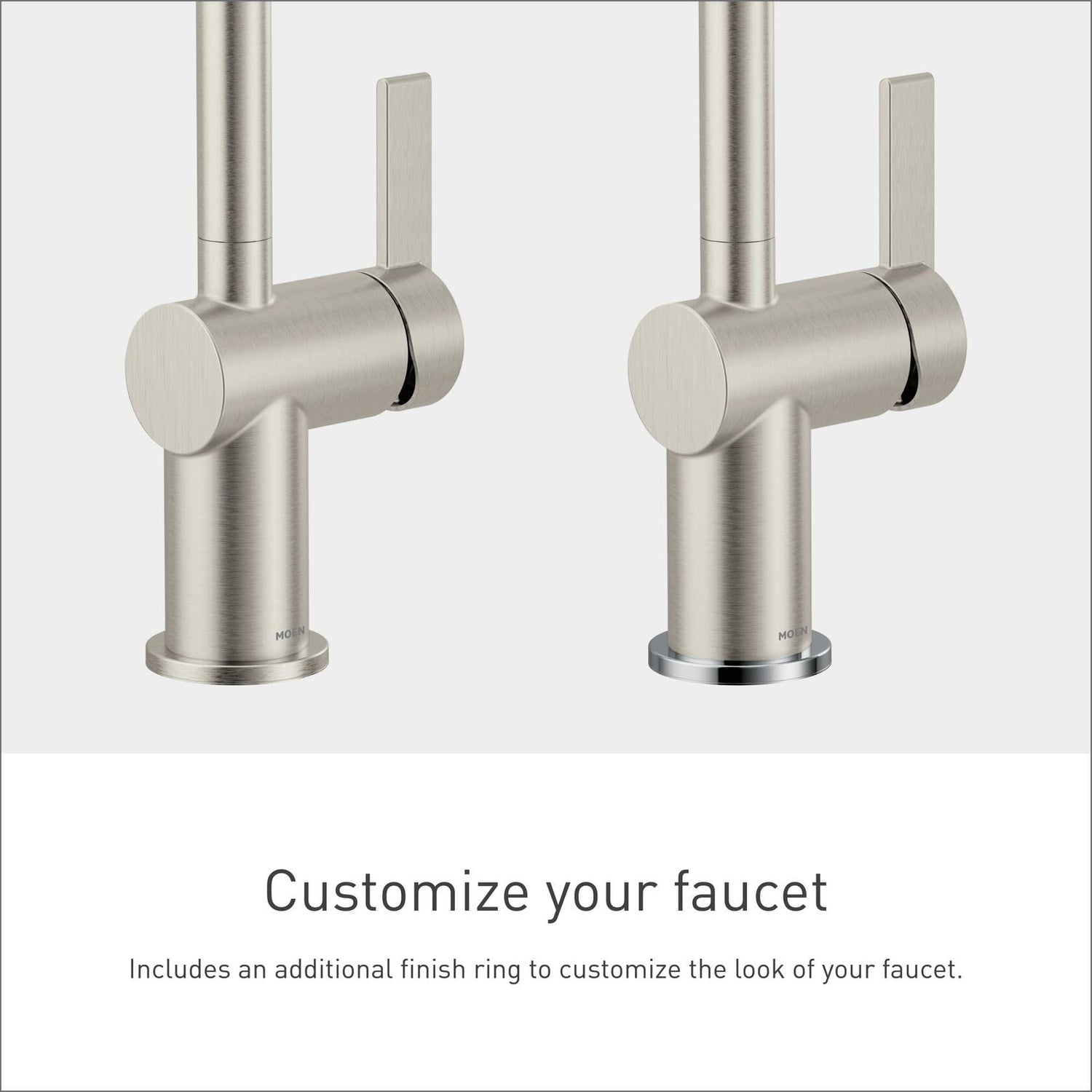 MOEN CIA 6221BN Collection Single Handle Bathroom Sink Faucet in Brushed Nickel