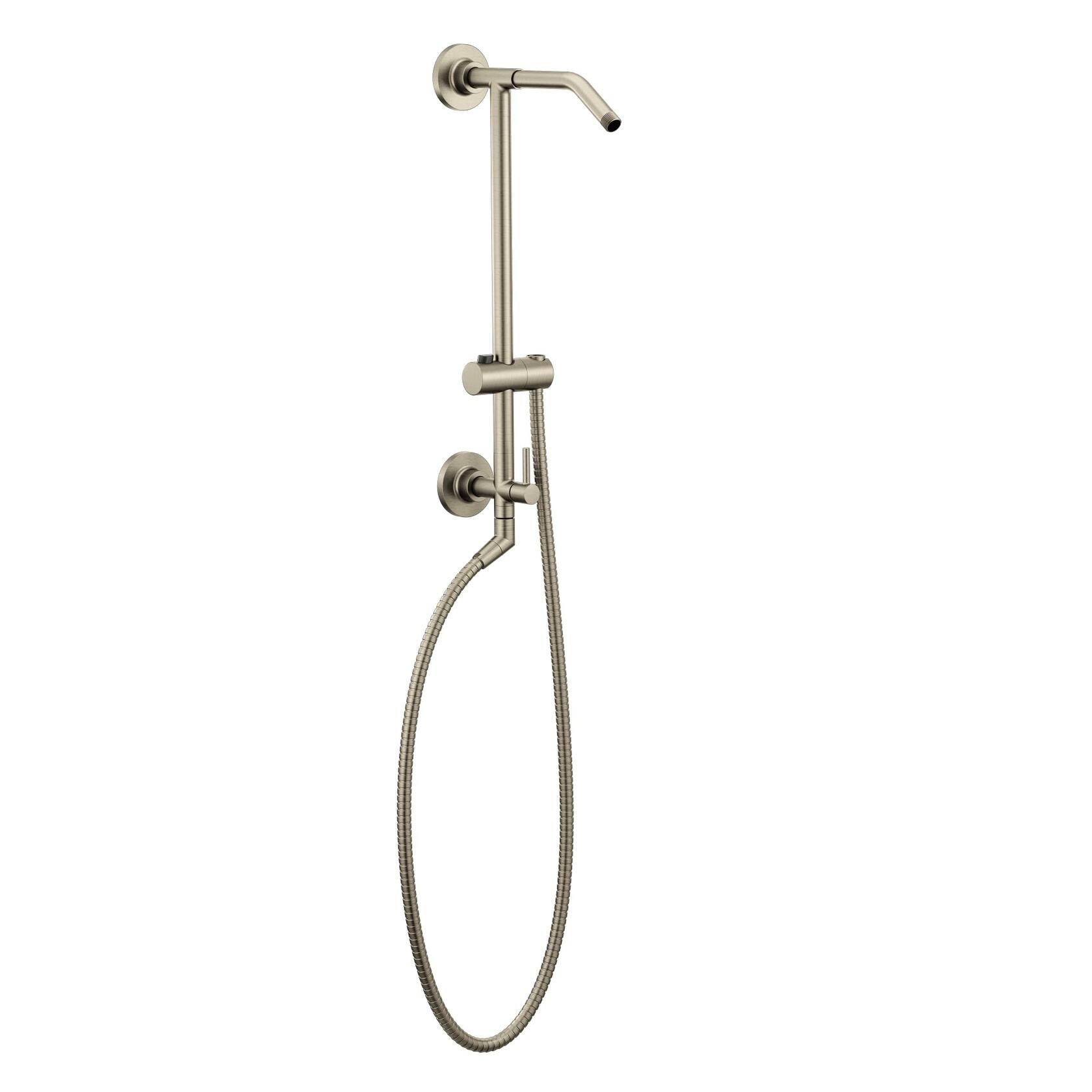 MOEN Annex TS3661NHBN Shower Rail System with 2-Function Diverter in Brushed Nickel (Valve Not Included)