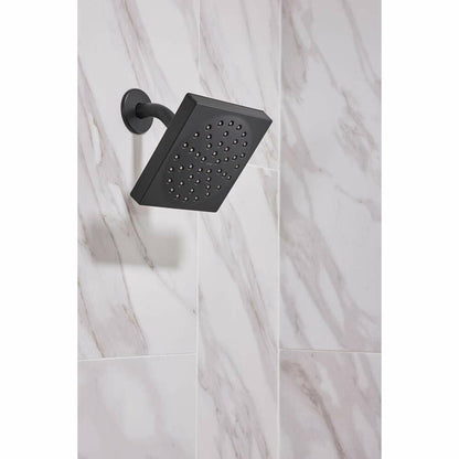 MOEN Genta 82760BL Single-Handle One Spray Tub and Shower Faucet in Matte Black (Valve Included)