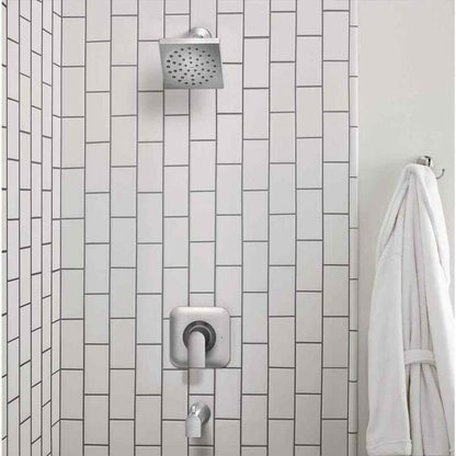 MOEN Genta 82760SRN Single-Handle 1-Spray Tub and Shower Faucet in Spot Resist Brushed Nickel (Valve Included)