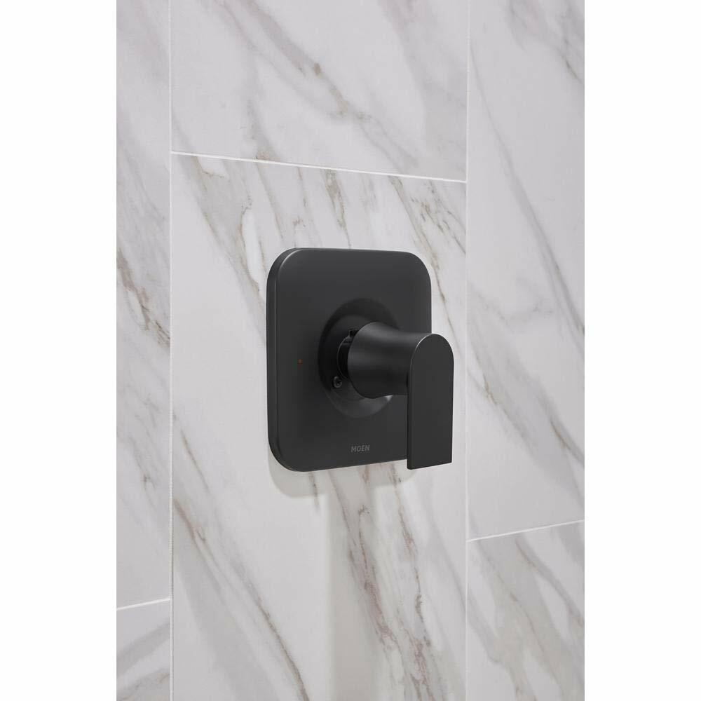 MOEN Genta 82760BL Single-Handle One Spray Tub and Shower Faucet in Matte Black (Valve Included)