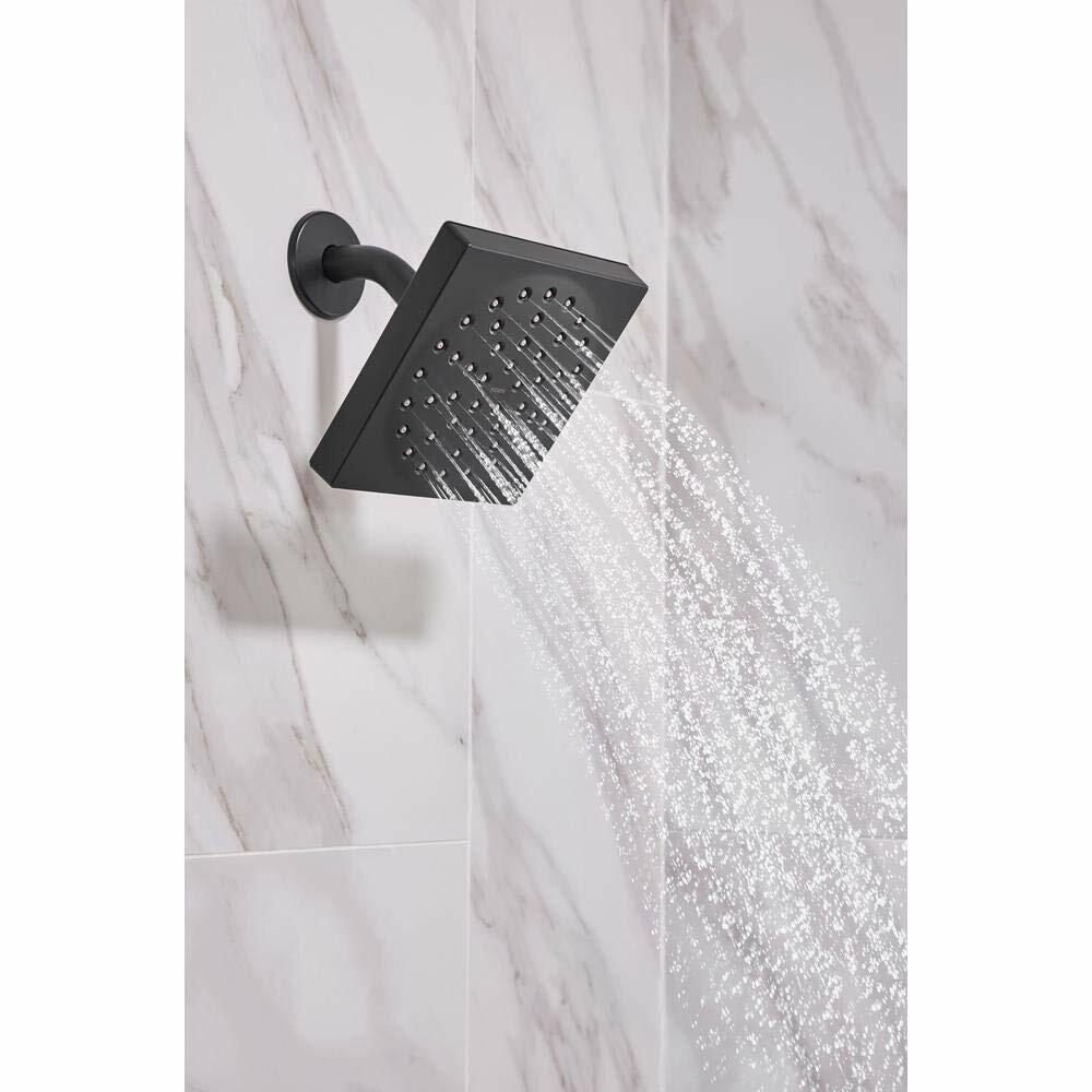 MOEN Genta 82760BL Single-Handle One Spray Tub and Shower Faucet in Matte Black (Valve Included)