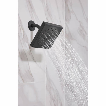 MOEN Genta 82760BL Single-Handle One Spray Tub and Shower Faucet in Matte Black (Valve Included)