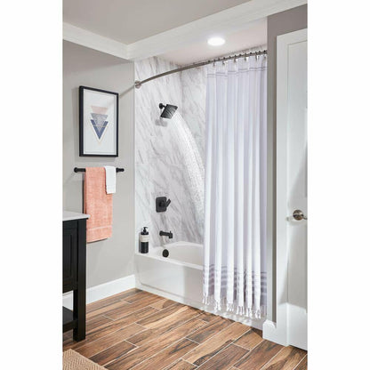 MOEN Genta 82760BL Single-Handle One Spray Tub and Shower Faucet in Matte Black (Valve Included)