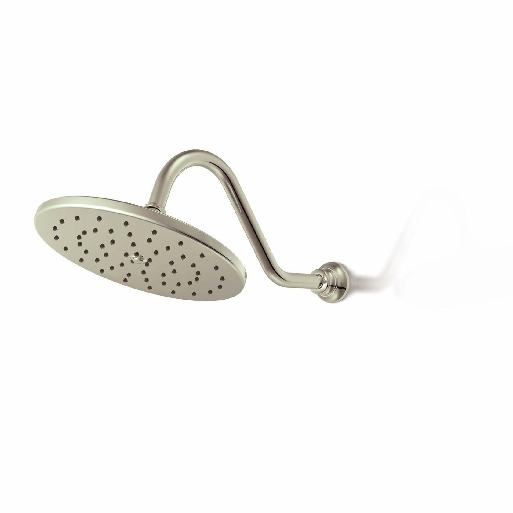 MOEN Waterhill S112BN 1-Spray Pattern 10 in. Wall Mount Fixed Shower Head in Brushed Nickel