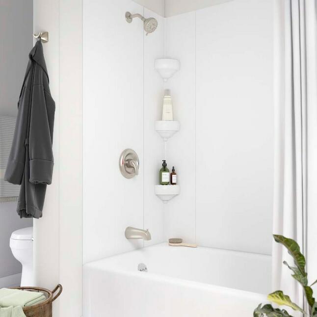MOEN Adler 82603SRN One-Handle Multi-function 3.5-in Round Bathtub and shower Faucet in Spot Resist Brushed Nickel (Valve Included)
