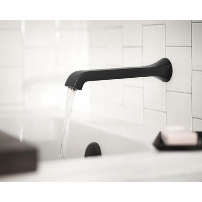 MOEN Genta WT901 LX Single Handle Wall Mount Tub Filler High Flow Tub Faucet with 10 in. Spout Reach in Chrome (Valve Not Included)