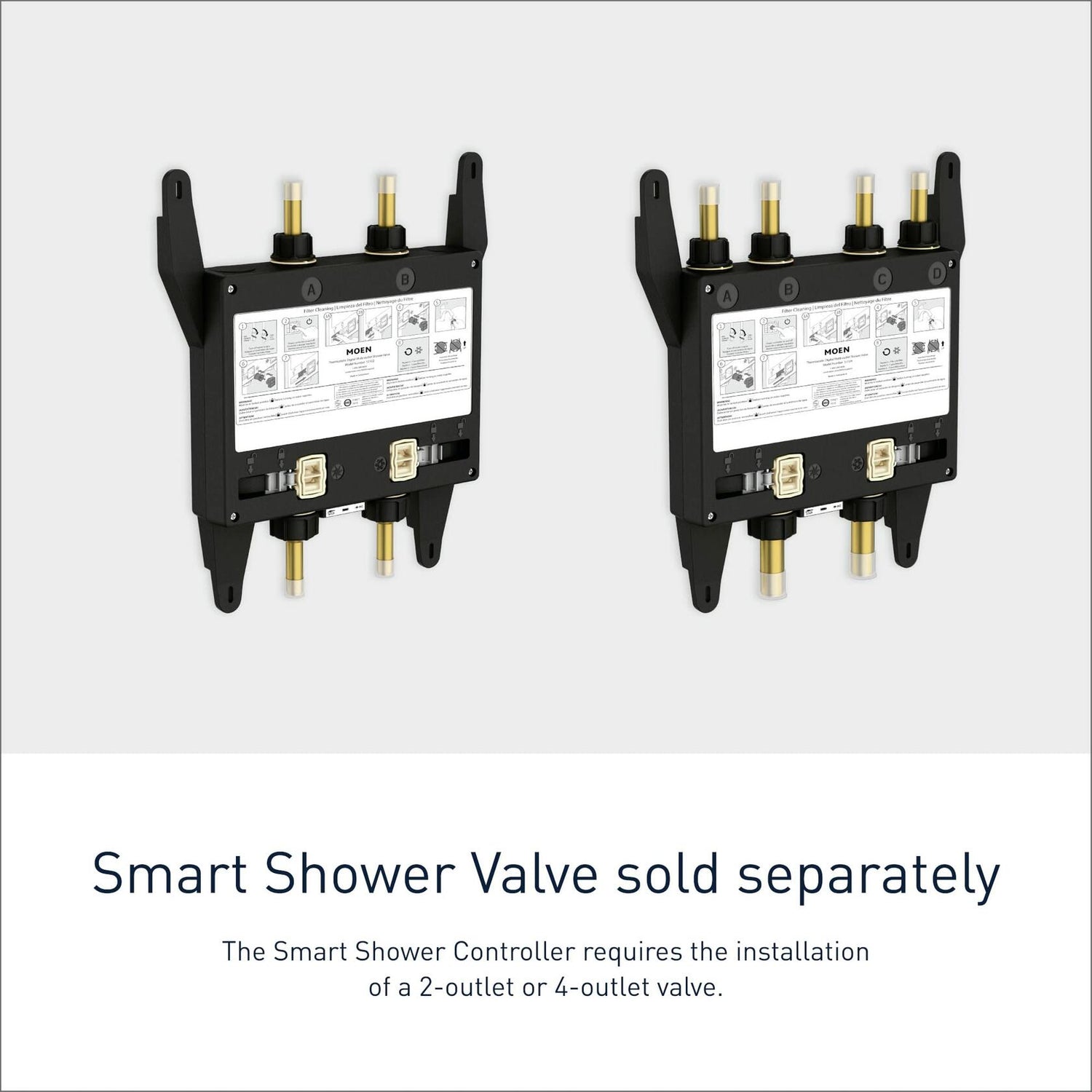 MOEN TS3302BL Smart Shower 2-Outlet Digital Shower Controller in Matte Black