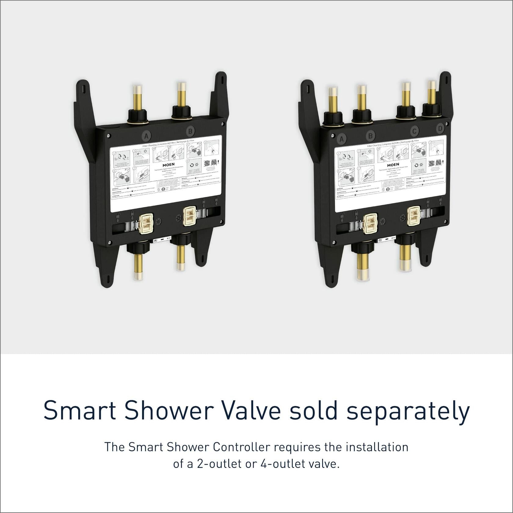 MOEN TS3302BL Smart Shower 2-Outlet Digital Shower Controller in Matte Black