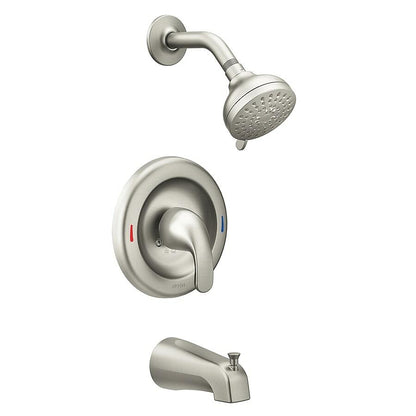 MOEN Adler 82603SRN One-Handle Multi-function 3.5-in Round Bathtub and shower Faucet in Spot Resist Brushed Nickel (Valve Included)