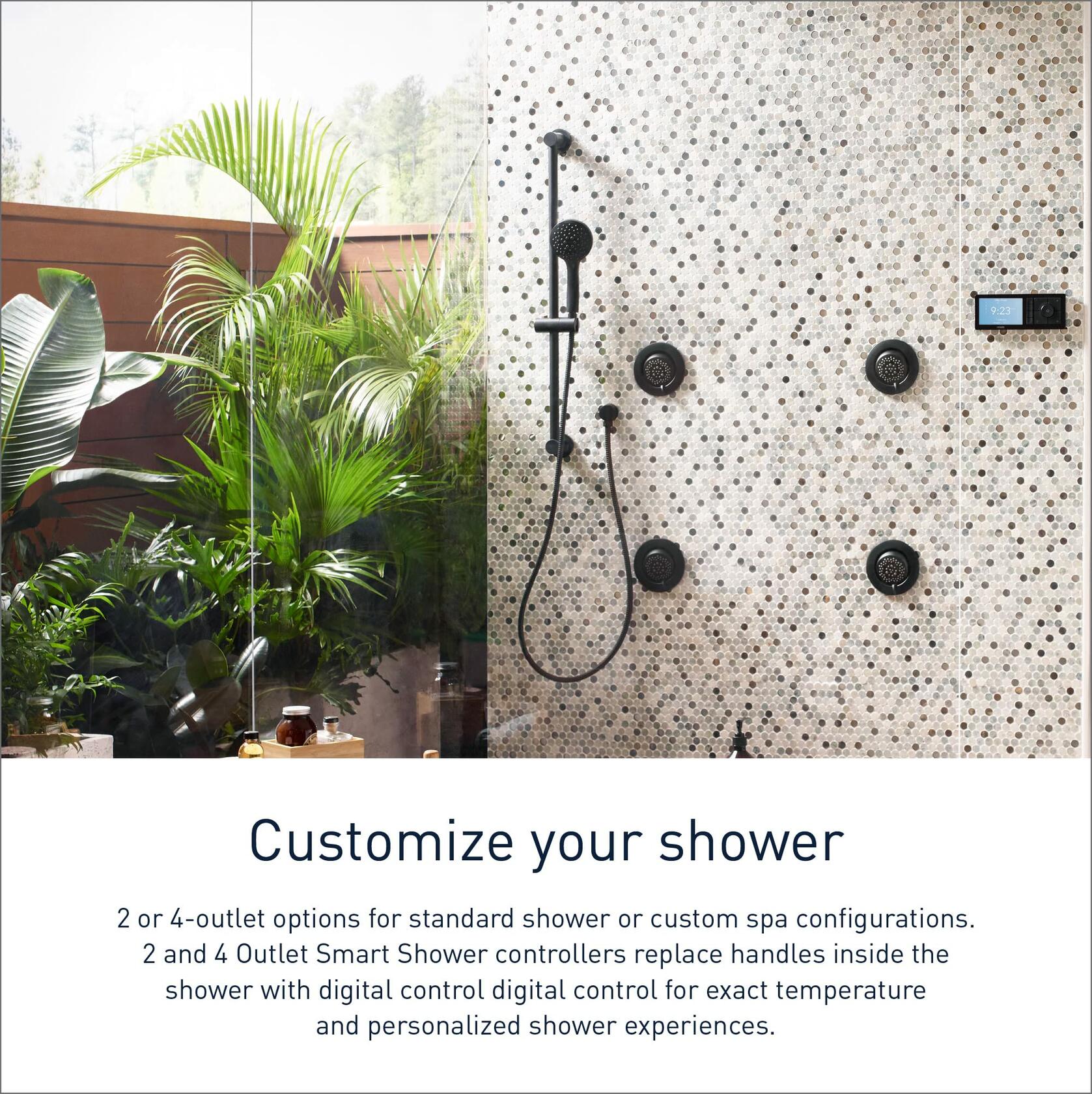 MOEN TS3302BL Smart Shower 2-Outlet Digital Shower Controller in Matte Black