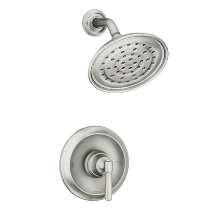 MOEN Halle 82971SRN Single Handle 1-Spray Shower Faucet 1.75 GPM in Spot Resist Brushed Nickel with Pressure Balance (Valve Included)