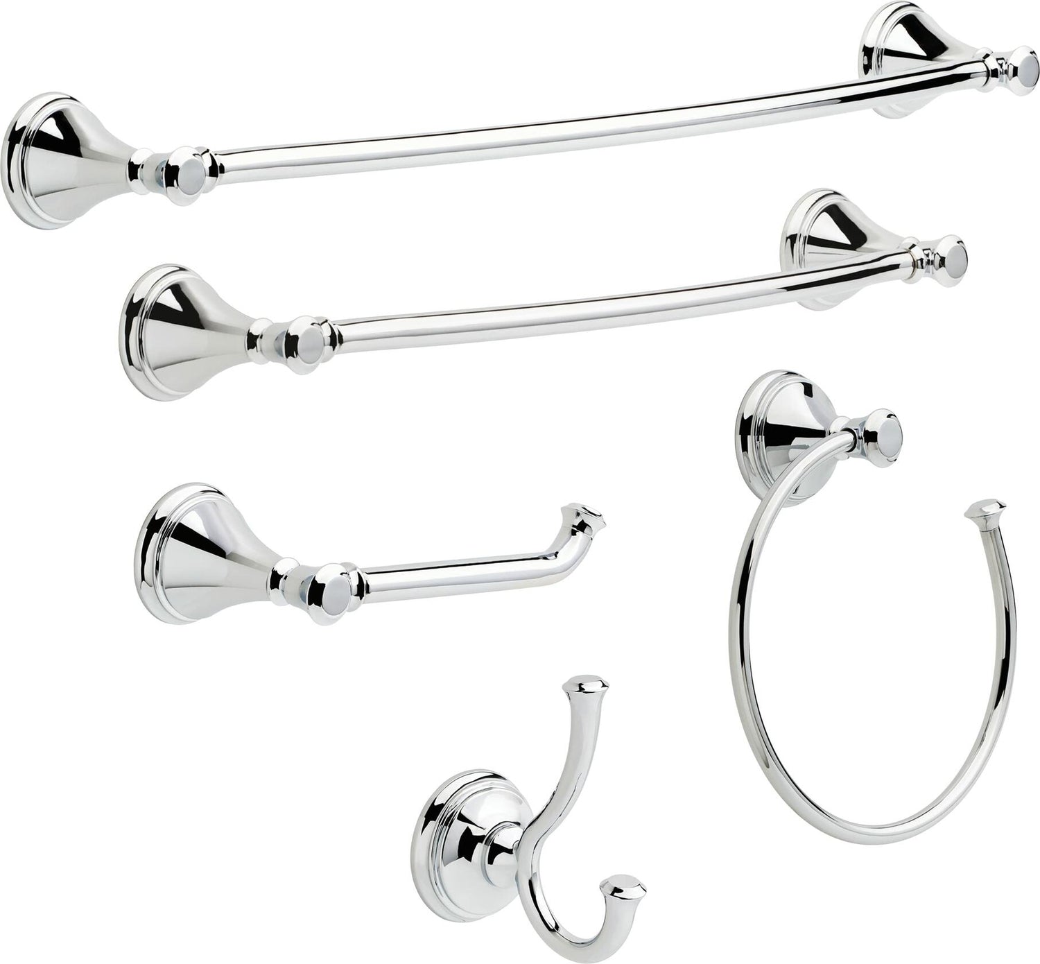 Delta Faucet 79750 Cassidy Toilet Paper Holder, 3.63 x 8.38 x 3.63 Inches, Chrome - Like New