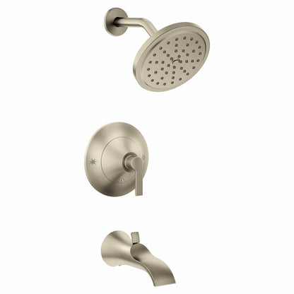 MOEN Doux TS2203BN Posi-Temp 1-Handle Tub and Shower Faucet Trim Kit in Brushed Nickel Valve Not Included
