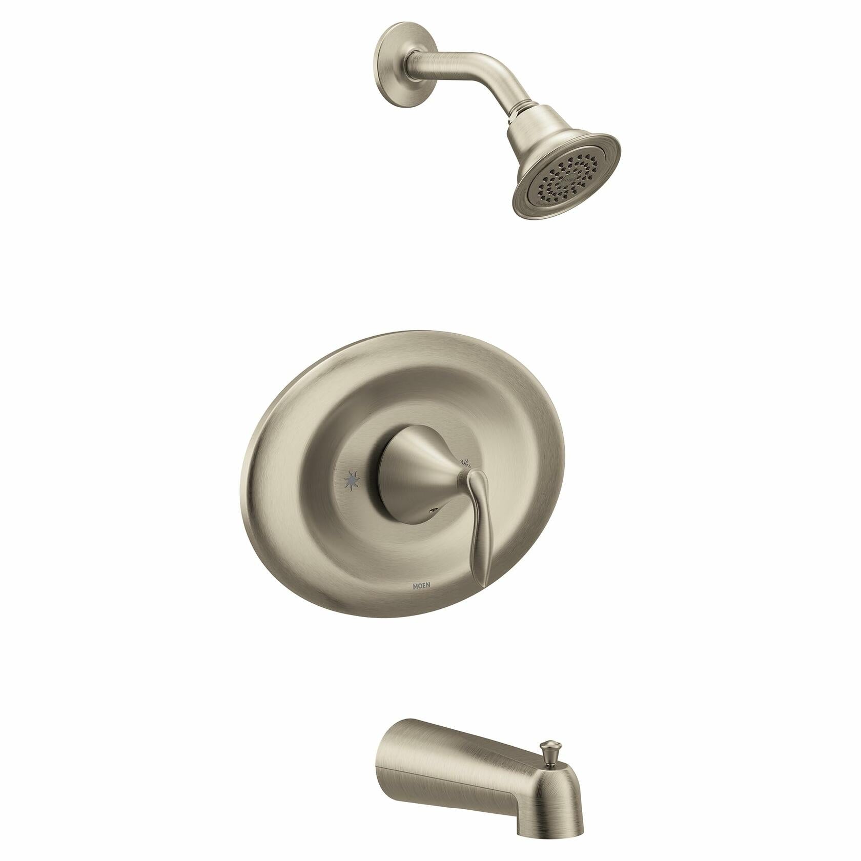 MOEN Eva T2137EPBN Posi-Temp Eco-Performance Tub and Shower Trim Kit in Brushed Nickel (Valve Required)