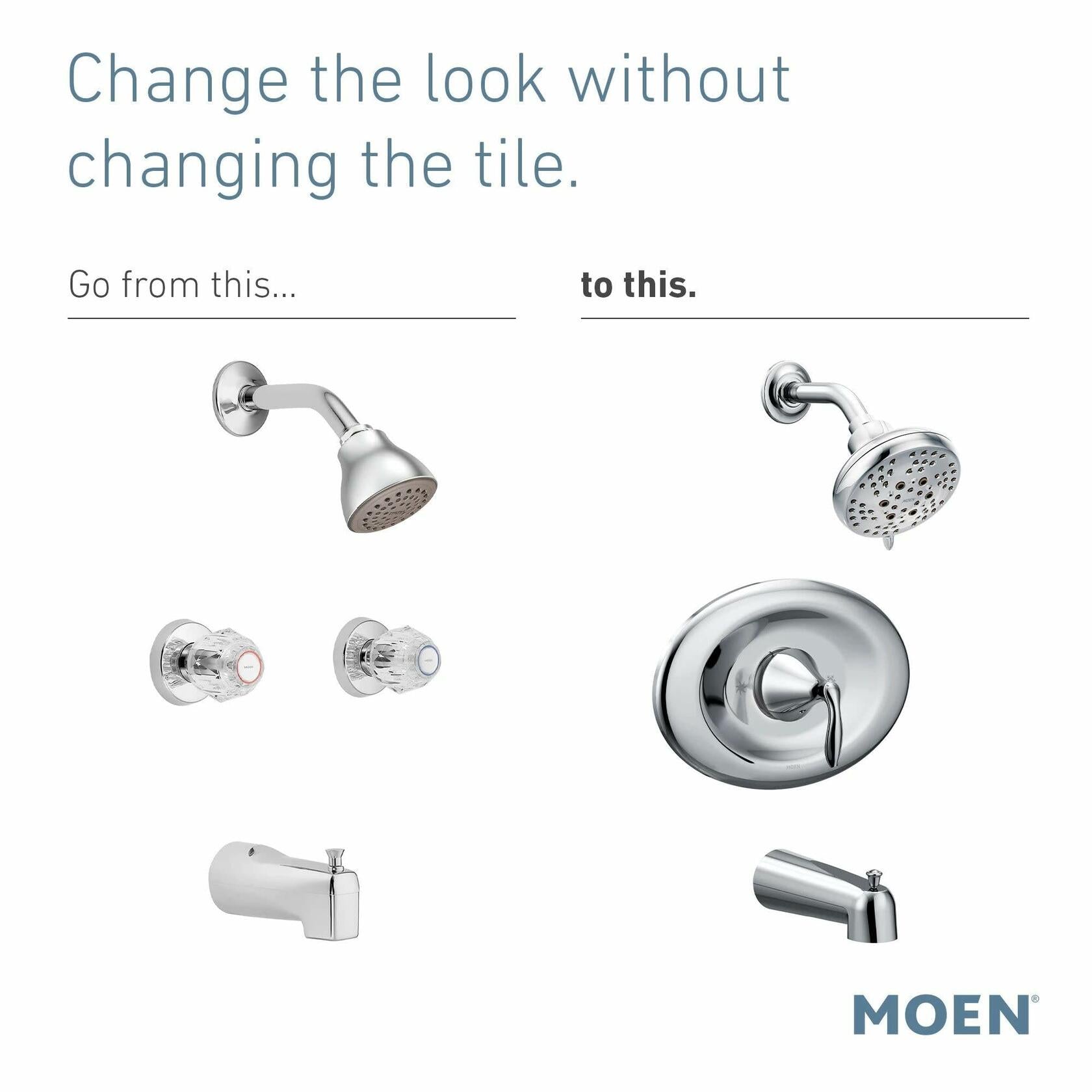 MOEN Eva T2137EPBN Posi-Temp Eco-Performance Tub and Shower Trim Kit in Brushed Nickel (Valve Required)