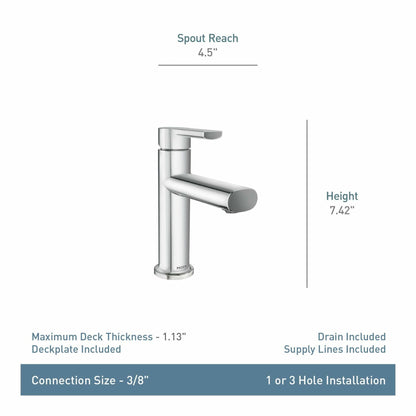 MOEN Meena 84794BZG Single Hole Single Handle Bathroom Faucet in Bronzed Gold