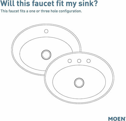 MOEN Eva 6400ORB Single-Handle Single Hole High Arc Bathroom Faucet in Oil Rubbed Bronze