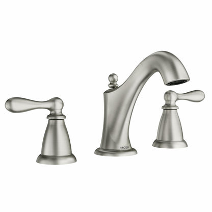 MOEN Caldwell WS84440SRN Two-Handle High Arc Bathroom Faucet in Spot Resist Brushed Nickel