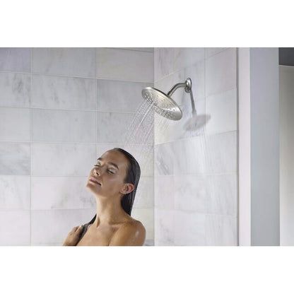 MOEN Oxby 82660SRN Single Function Round Bathtub and Shower Faucet in Spot Resist Brushed Nickel (Valve Included)