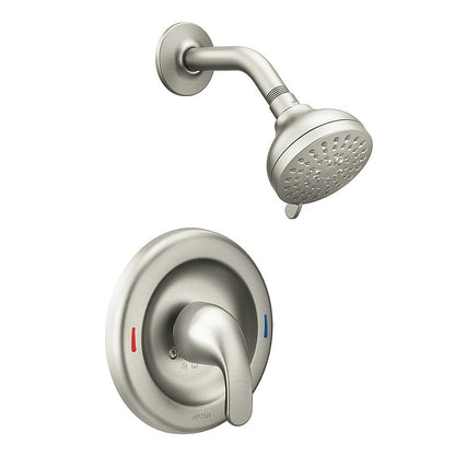 MOEN Adler 82604SRN One Handle Shower Faucet in Spot Resist Brushed Nickel (Valve Included)