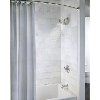 MOEN Oxby 82660SRN Single Function Round Bathtub and Shower Faucet in Spot Resist Brushed Nickel (Valve Included)