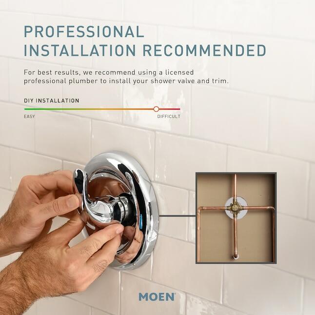 MOEN Adler 82604SRN One Handle Shower Faucet in Spot Resist Brushed Nickel (Valve Included)