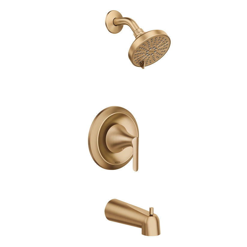 MOEN Findlay 82518BZG Single-Handle 6-Spray Tub and Shower Faucet in Bronzed Gold (Valve Included)