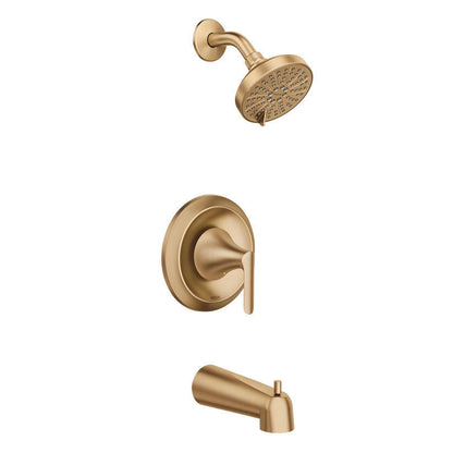 MOEN Findlay 82518BZG Single-Handle 6-Spray Tub and Shower Faucet in Bronzed Gold (Valve Included)