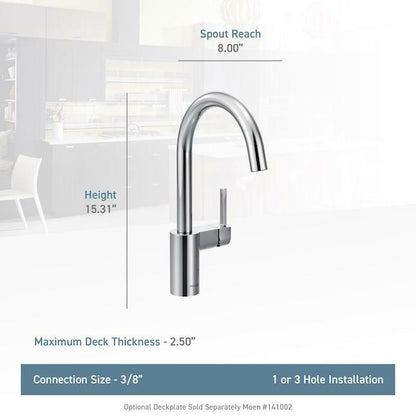 MOEN Align 7365 Single-Handle Standard Kitchen Faucet in Chrome