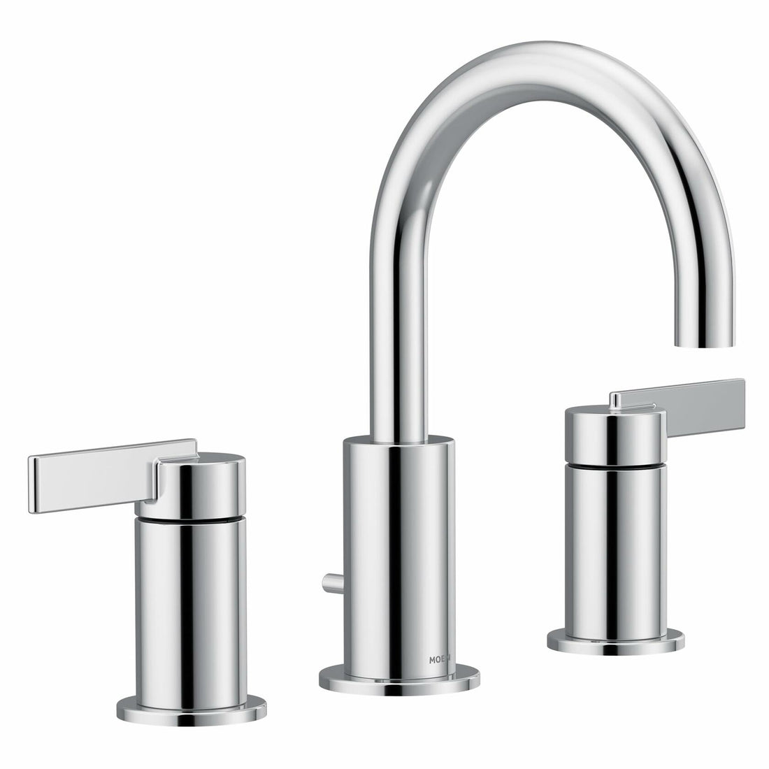 MOEN Cia T6222 Widespread Double-Handle High-Arc Bathroom Faucet with Drain Kit Included in Polished Chrome