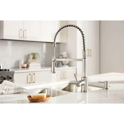 MOEN Indi 87194SRS Single-Handle Pulldown Sprayer Kitchen Faucet with Power Clean in Spot Resist Stainless